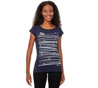 FellHerz Damen T-Shirt Summertime Dunkelblau Bio Fair, Größe:XL