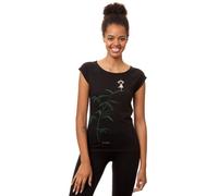 FellHerz Damen T-Shirt Yogamädchen Bio Fair Black (Schwarz) L