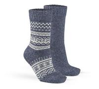 Fellhof - Alpaka Hygge, 2-Pack - Unisex Alpaka-Wollsocken - Dunkelblau, Gr. 39-42