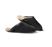 Fellhof Alpaka Pantoffel Trendy Veloursleder Ledersohle, schwarz, Gr. 40/41