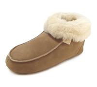 Fellhof Hüttenpatschen 50-CHE Unisex Lammfellschuhe, chestnut, Gr. 44