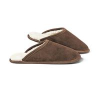 Fellhof Lammfell Hausschuh TRENDY Damen Herren Fell Pantoffeln für Winter & Sommer Hausschuhe aus ECHTEM Lammfell Naturprodukt atmungsaktiv (44/45 Chocolate)