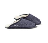 Fellhof Lammfell Hausschuh TRENDY FILZ Damen Herren Fell Pantoffeln mit rutschfester Sohle für Winter & Sommer Hausschuhe aus ECHTEM Lammfell Naturprodukt atmungsaktiv (38/39 blau melange)