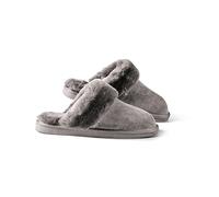Fellhof Lammfell Pantoffel KOMFORT für Damen grau Gr. 39