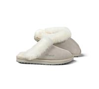 Fellhof Lammfell Pantoffeln Damen PRIMO, kuschelige Lammfellpantoffeln für Frauen, Winter & Sommer Hausschuhe aus echtem Lammfell, hellgrau Gr. 40