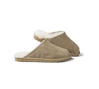 Fellhof Lammfell Pantoffeln Herren PRIMO, kuschelige Lammfellpantoffeln für Herren, Winter & Sommer Hausschuhe aus echtem Lammfell, khaki Gr. 45
