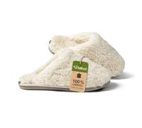 Fellhof Lammfell Pantoffeln TRENDY Teddy Rutschfester Sohle, mit kuscheligem Teddy-Lammfell für Damen und Herren, (Weiß, 38/39)
