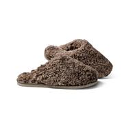 Fellhof Lammfell Pantoffeln TRENDY Teddy Rutschfester Sohle, mit kuscheligem Teddy-Lammfell für Damen und Herren, (Braun, 36/37)