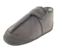 Fellhof Lammfell-Hausschuh Sanis Damen Herren Unisex Fell-Pantoffeln Klettverschluss Gesundheitsschuh Therapieschuh Winter & Sommer Naturprodukt atmungsaktiv (grau Gr.40)