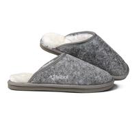 Fellhof - Trendy Filz+ - Unisex Lammfell-Pantoffel mit EVA-Sohle - Grau Melange, Gr. 42-43