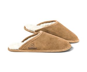 Fellhof - Trendy - Unisex Lammfell-Pantoffel - Beige (Natur), Gr. 38-39