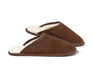 Fellhof - Trendy - Unisex Lammfell-Pantoffel - Dunkelbraun (Schoko), Gr. 42-43