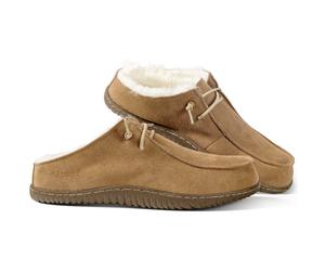 Fellhof - Uniko - Herren Lammfell-Pantoffel mit Gummisohle - Braun, Gr. 43