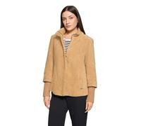 Fellimitatjacke BETTY & CO "Damen mit Rippbündchen", Damen, Gr. 44, beige, Obermaterial: 60% Polyester, 40% Polyamid; Futter: 100% Polyester, figurumspielend, Jacken (34908811-44) beige