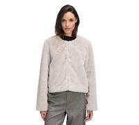 Fellimitatjacke CARTOON "Damen mit Eingrifftaschen", Damen, Gr. 42, grau (hellgrau), Obermaterial: 100% Polyester, lässig geschnitten, Rundhals, Jacken (93518211-42) hellgrau