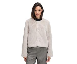 Fellimitatjacke CARTOON "Damen mit Eingrifftaschen", Damen, Gr. 44, grau (hellgrau), Obermaterial: 100% Polyester, lässig geschnitten, Rundhals, Jacken (93518211-44) hellgrau