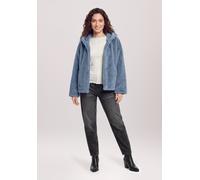 Fellimitatjacke CARTOON "Damen mit Kapuze", Damen, Gr. 44, blau (flint stone), Obermaterial: 100% Polyester, comfort fit, Jacken (38551042-44) flint stone