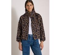 Fellimitatjacke CECIL, Damen, Gr. L (42), braun (creamy mocha), Plüsch, Oberstoff: 80% Polyester, 20% Wolle. Futter: 100% Polyester, comfort fit normal, hoch geschlossener Ausschnitt, Bündchen, Jacken