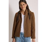 Fellimitatjacke CECIL, Damen, Gr. L (42), braun (schwarz toffee braun), Plüsch, Oberstoff: 100% Polyester. Futter: 100% Polyester, unifarben, comfort fit normal, ohne Ausschnitt, abgesteppt, Jacken, i