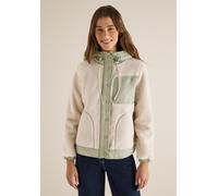 Fellimitatjacke CECIL, Damen, Gr. L (42), teddy vanilleweiß, Stoff, Obermaterial 1: 100% Polyester; Obermaterial 2: 100% Polyester, Futter: 100% Polyester, colorblocking, comfort fit normal, ohne Auss