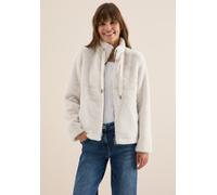 CECIL Kurze Fellimitat Jacke vanilla white M