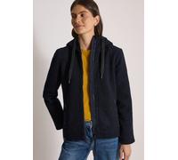 Fellimitatjacke CECIL, Damen, Gr. S (38), blau (schwarz navy blau), Plüsch, Oberstoff: 100% Polyester. Futter: 100% Polyester, unifarben, comfort fit normal, ohne Ausschnitt, abgesteppt, Jacken, in Wo