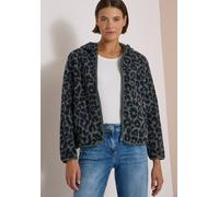 Fellimitatjacke CECIL, Damen, Gr. XL (44), blau (dried olive grün), Plüsch, Außenmaterial: 100% Polyester. Innenmaterial: 65% Polyester, 35% Viskose, normal normal, ohne Ausschnitt, abgesteppt, Jacken
