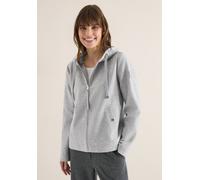 Fellimitatjacke CECIL, Damen, Gr. XL (44), grau (silbery beige melange), Stoff, Obermaterial: 92% Polyester, 8% Viskose. Futter: 100% Polyester, unifarben, comfort fit normal, ohne Ausschnitt, Bündche