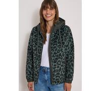 Fellimitatjacke CECIL, Damen, Gr. XL (44), olive night, Plüsch, Oberstoff: 80% Polyester, 20% Wolle. Futter: 100% Polyester. Kapuze: 100% Polyester, comfort fit normal, ohne Ausschnitt, Bündchen, Jack
