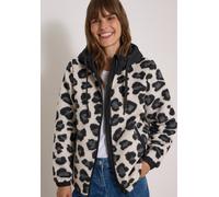 Fellimitatjacke CECIL, Damen, Gr. XXL (46), schwarz, Plüsch, Oberstoff: 80% Polyester, 20% Wolle. Futter: 100% Polyester. Kapuze: 100% Polyester, comfort fit normal, ohne Ausschnitt, Bündchen, Jacken,