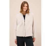 Fellimitatjacke CECIL, Damen, Gr. XXL (46), teddy vanilleweiß, Stoff, Teddy-Material: 100% Polyester; Twillstoff: 100% Polyester, unifarben, normal normal, hoch geschlossener Ausschnitt, abgesteppt, J