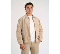 Fellimitatjacke LINDBERGH "Casual Jacke Regular Fit", Herren, Gr. M, lt stone, Obermaterial: 100% Baumwolle, unifarben, klassisch, Jacken (74872929-M) lt stone