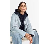 Fellimitatjacke RICHROYAL, Damen, Gr. 38, blau (skyway blau), Web, Obermaterial: 100% Polyester, unifarben, regular fit normal, Rundhals, eingesetzt gerader Abschluss, Jacken, mit Stehkragen (22642920