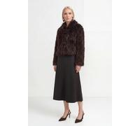 Fellimitatjacke RICHROYAL, Damen, Gr. 40, braun (chocolate torte), Web, Obermaterial: 100% Polyester. Futter: 55% Polyester, 45% Viskose, unifarben, regular fit taillenbedeckt, Rundhals, eingesetzt ge