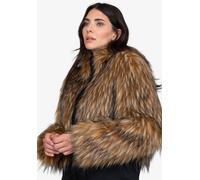 Fellimitatjacke SPORTALM KITZBÜHEL, Damen, Gr. 36, harlequin, Web, Obermaterial: 94% Polyacryl, 6% Modacryl, unifarben, regular fit normal, Rundhals, eingesetzt gerader Abschluss, Jacken, Regular fit