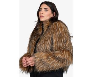 Fellimitatjacke SPORTALM KITZBÜHEL, Damen, Gr. 36, harlequin, Web, Obermaterial: 94% Polyacryl, 6% Modacryl, unifarben, regular fit normal, Rundhals, eingesetzt gerader Abschluss, Jacken, Regular fit