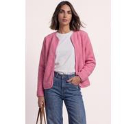 Fellimitatjacke STREET ONE, Damen, Gr. 38, pink (warm blush), Plüsch, Vorderseite: 100% Polyester. Rückseite: 100% Polyester, unifarben, normal normal, Rundhals, abgesteppt, Jacken, mit innerem wärmen