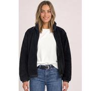 Fellimitatjacke STREET ONE, Damen, Gr. 42, schwarz (indigo night), Jacken, mit Stehkragen (29798952-42) indigo night