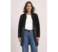 Fellimitatjacke STREET ONE, Damen, Gr. 44, schwarz, Plüsch, Oberstoff: 100% Polyester. Oberstoff 2: 100% Polyester. Innenmaterial: 100% Polyester. Wattierung: 100% Polyester, unifarben, comfort fit no