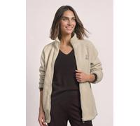 Fellimitatjacke STREET ONE, Damen, Gr. 44, soft fawn beige, Plüsch, Vorderseite: 100% Polyester. Rückseite: 100% Polyester, unifarben, normal ca. Mitte Oberschenkel, hoch geschlossener Ausschnitt, abg