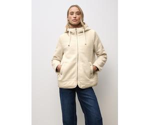 Fellimitatjacke STREET ONE, Damen, Gr. 46, pastel sand, Stoff, Teddy Obermaterial: 100% Polyester; Softshell-Details: 100% Polyester; Futter: 100% Polyamid, unifarben, normal normal, ohne Ausschnitt, 