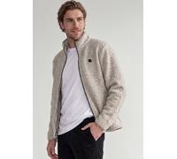 Fellimitatjacke STREET ONE MEN, Herren, Gr. XL (44), beige (antique beige), Plüsch;Stoff, 100% Polyester, unifarben, comfort fit normal, hoch geschlossener Ausschnitt, Bündchen, Jacken, in Unifarbe (6