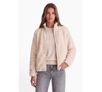 Fellimitatjacke STREET ONE STUDIO, Damen, Gr. 42, beige (light sunstone beige), Stoff, Oberstoff: 100% Polyester. Futter: 100% Polyester. Füllung: 100% Polyester, unifarben, normal normal, hoch geschl