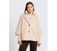 Fellimitatjacke TOM TAILOR "Regular", Damen, Gr. M, beige (cold beige), Web, Obermaterial: 54% Polyamid, 46% Polyester. Futter: 100% Polyester, unifarben, regular fit hüftbedeckend, Rundhals, Lagenopt