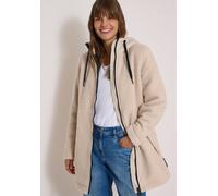 Fellimitatmantel CECIL, Damen, Gr. L (42), beige (teddy vanilleweiß), Plüsch, Oberstoff: 100% Polyester. Kapuze: 100% Polyamid. Futter: 100% Polyester. Wattierung: 100% Polyester, unifarben, comfort f
