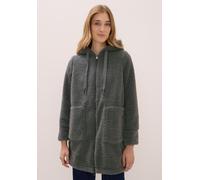 Fellimitatmantel CECIL, Damen, Gr. XL (44), grün (pastel olive), Stoff, Obermaterial: 100% Polyester; Futter: 100% Polyester, unifarben, normal kniefrei, ohne Ausschnitt, abgesteppt, Mäntel, mit Teddy