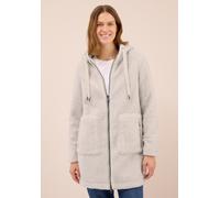 Fellimitatmantel CECIL, Damen, Gr. XL (44), weiß (teddy vanilleweiß), Stoff, Obermaterial: 100% Polyester; Futter: 100% Polyester, unifarben, normal kniefrei, ohne Ausschnitt, abgesteppt, Mäntel, mit 