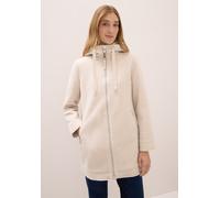 Fellimitatmantel CECIL, Damen, Gr. XL44, weiß (teddy vanilleweiß), Stoff, Obermaterial: 100% Polyester; Futter: 100% Polyester; Füllung: 100% Polyester, unifarben, normal kniefrei, ohne Ausschnitt, ab