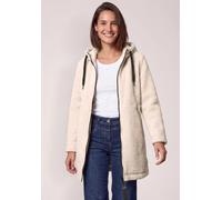 Fellimitatmantel CECIL, Damen, Gr. XXL (46), beige (teddy vanilleweiß), Plüsch, Oberstoff: 100% Polyester. Kapuze: 100% Polyamid. Futter: 100% Polyester. Wattierung: 100% Polyester, unifarben, comfort