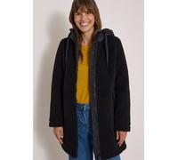 Fellimitatmantel CECIL, Damen, Gr. XXL (46), schwarz, Plüsch, Oberstoff: 100% Polyester. Kapuze: 100% Polyamid. Futter: 100% Polyester. Wattierung: 100% Polyester, unifarben, comfort fit normal, ohne